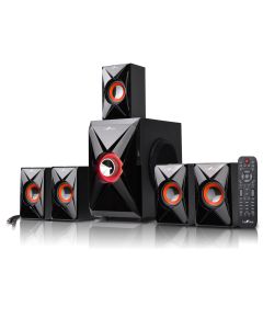 beFree Sound 5.1 Channel Bluetooth Surround Sound Speaker System in Orange