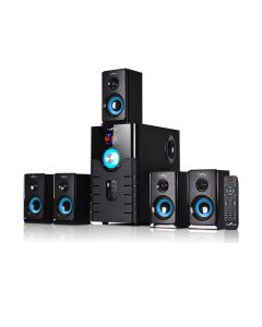 beFree Sound 5.1 Channel Bluetooth Surround Sound Speaker System in Blue