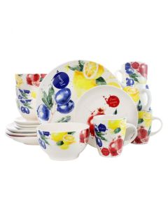Elama's Tuscan Amore 16 Piece Luxury Dinnerware Set with Complete Place Settings for 4