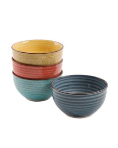 Gibson Color Speckle 4 pc 5.25" Cereal Bowl Set