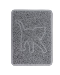 Gibson Everyday Pet Elements 18.5 x 13.78 Inch Cat Silhouette Placemat in Grey