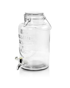 Gibson Home Bayfront Summer 2.5 Liter Mason Jar Glass Beverage Dispenser