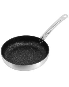 Korkmaz Gastro 10 Inch Proline Professional Series Tava and Frypan in Brushed Silver