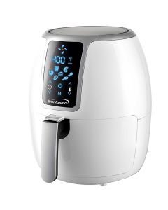 Brentwood Small 1400 Watt 4 Quart Electric Digital Air Fryer with Temperature Control in White