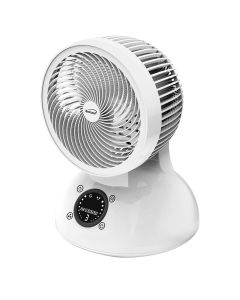 Brentwood 6 Inch Three Speed Oscllating Desktop Fan with Timer and Remote Control in White
